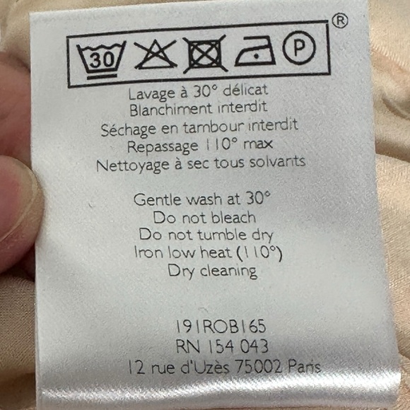 Sezane Ondine Dress Nude Cream Bow Front Mini Size 38 French / US Size 6 Minimal - Picture 11 of 16